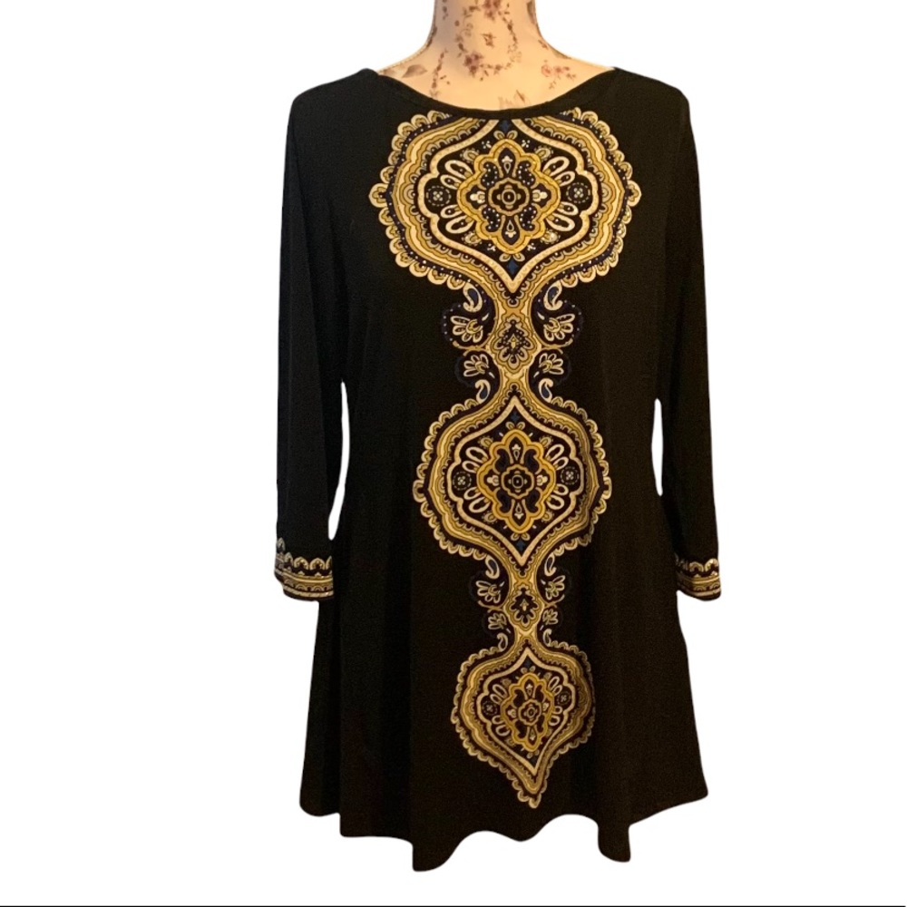 Long sleeve shift dress